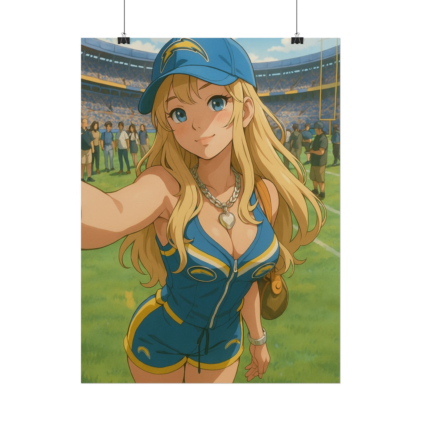 Loco Fits Anime Girls 'Chargers Girl Selfie' Poster