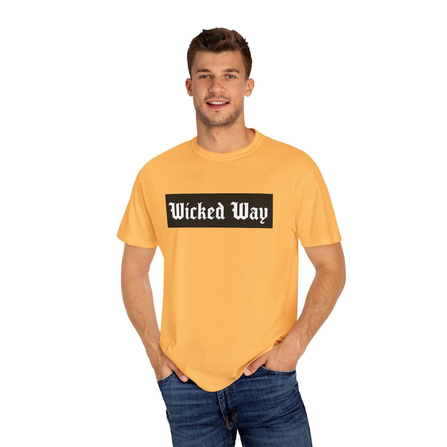 "Wicked Way" Block Gothic Lettering T-shirt