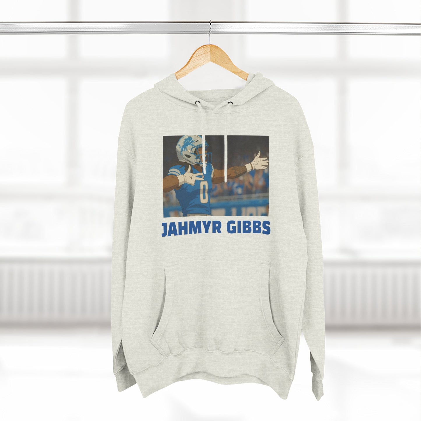 Anime Football 'Jahmyr Gibbs' Three-Panel Fleece Hoodie