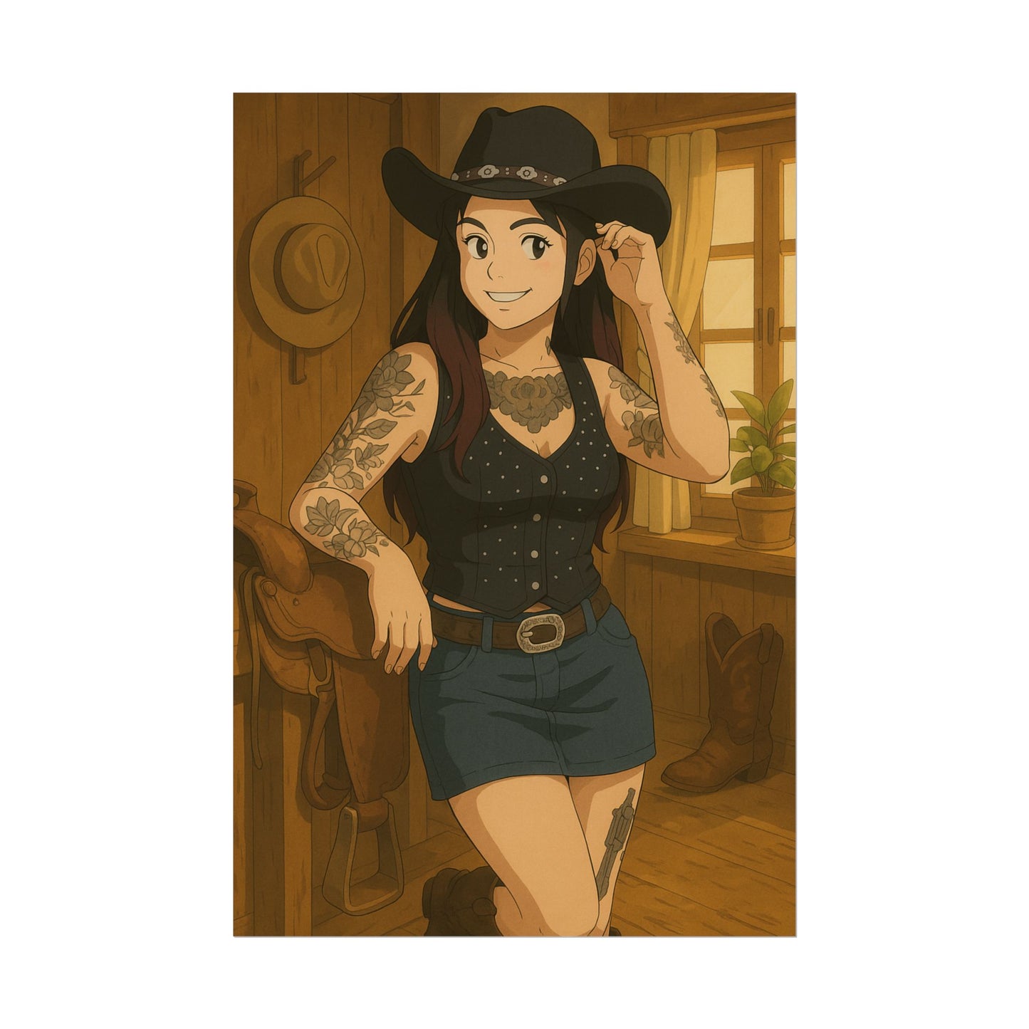 Loco Fits Anime Girls 'Not a City Girl' Poster