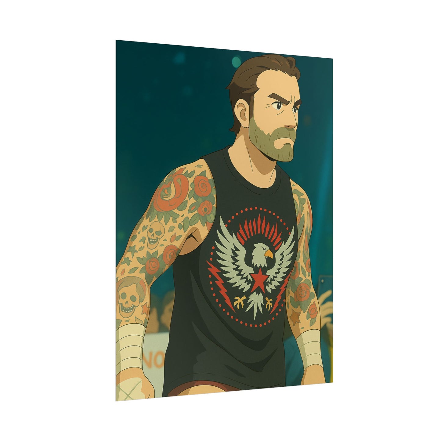 Loco Fits Anime Wrestling 'America's Punk' Poster