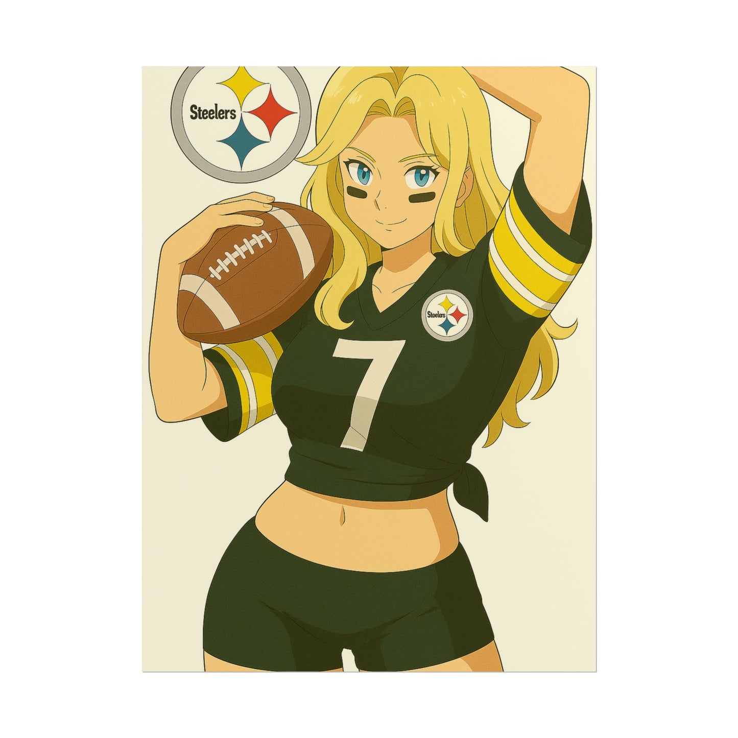 Loco Fits Anime Girls 'Steelers Girl 1' Poster
