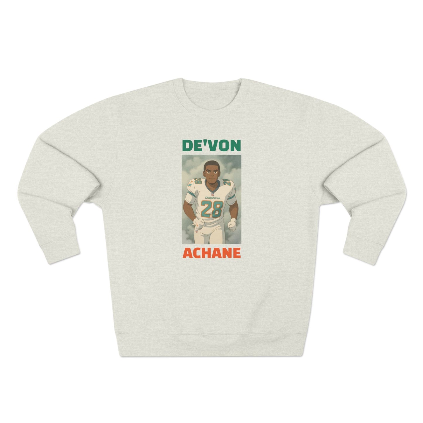 Anime Football 'De'Von Achane' Crewneck Sweatshirt