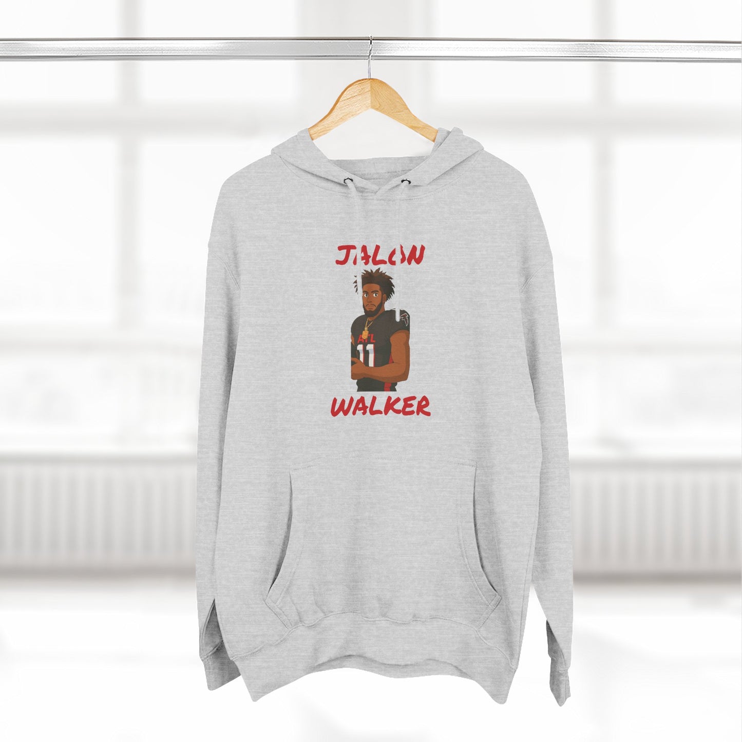 Anime Football 'Jalon Walker' Three-Panel Fleece Hoodie