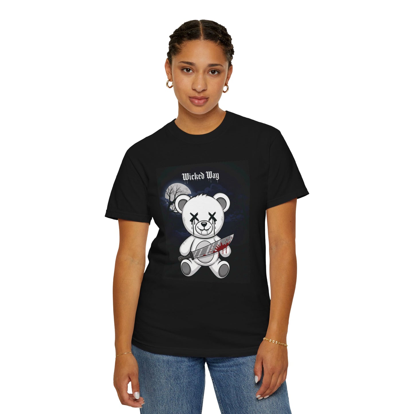 Limited Edition "Wicked Way" Machete 'Midnight' Block Teddy Graphic T-Shirt