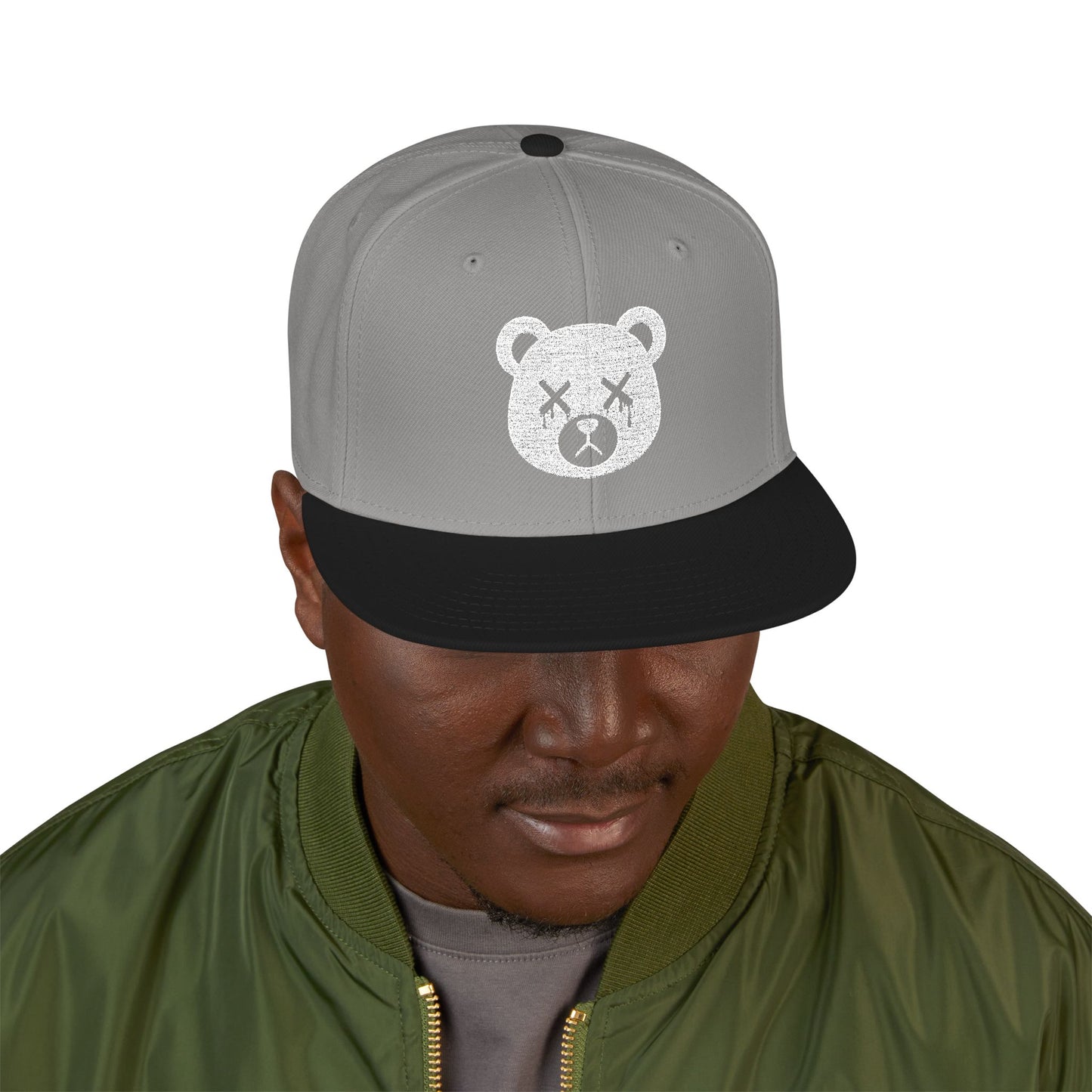 "Wicked Way" Dead Bear Head Alt. White Logo Snapback Hat (Multi Color Options)