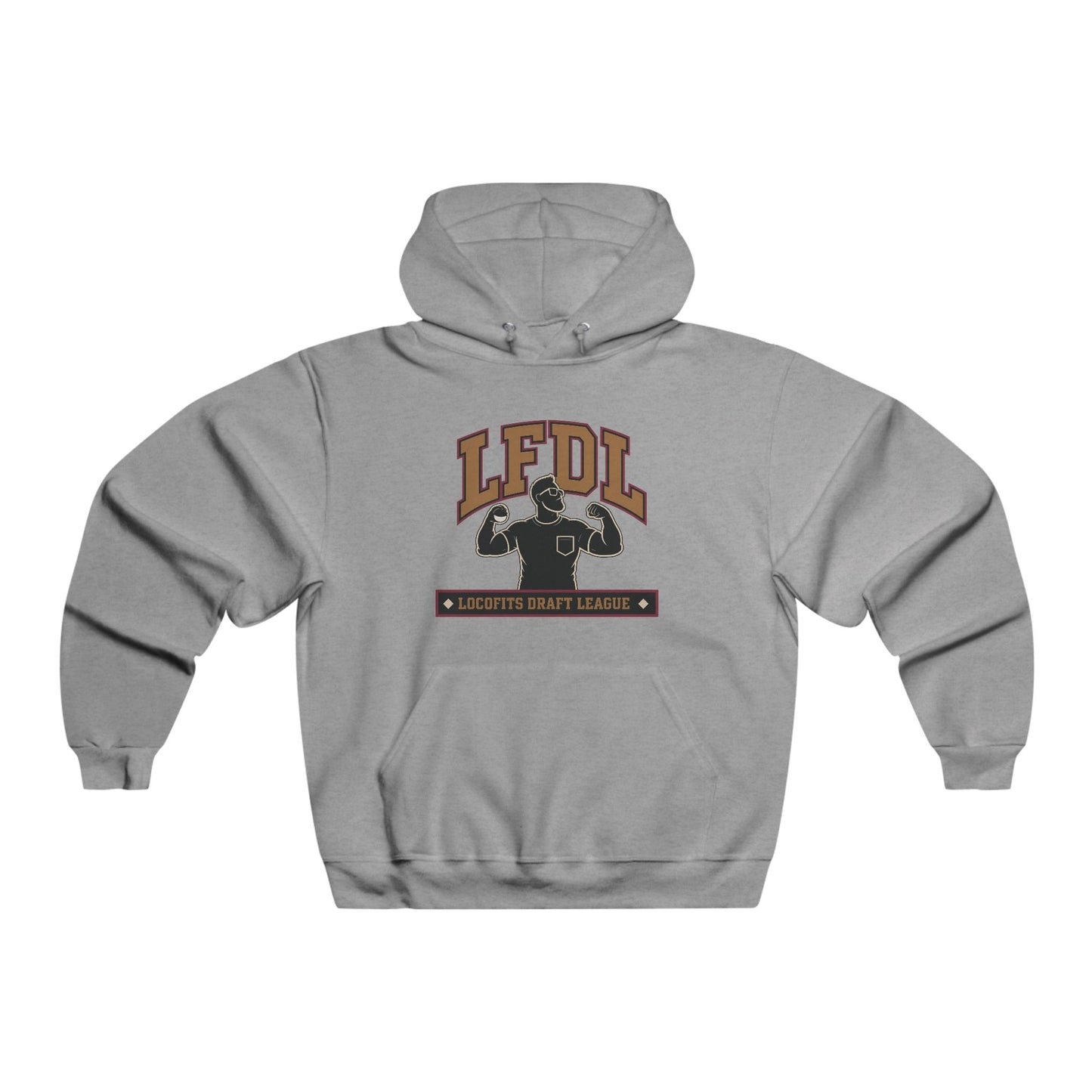 LocoFits Draft League LFDL Portrait Silhouette BR Men's NUBLEND® Hooded Sweatshirt