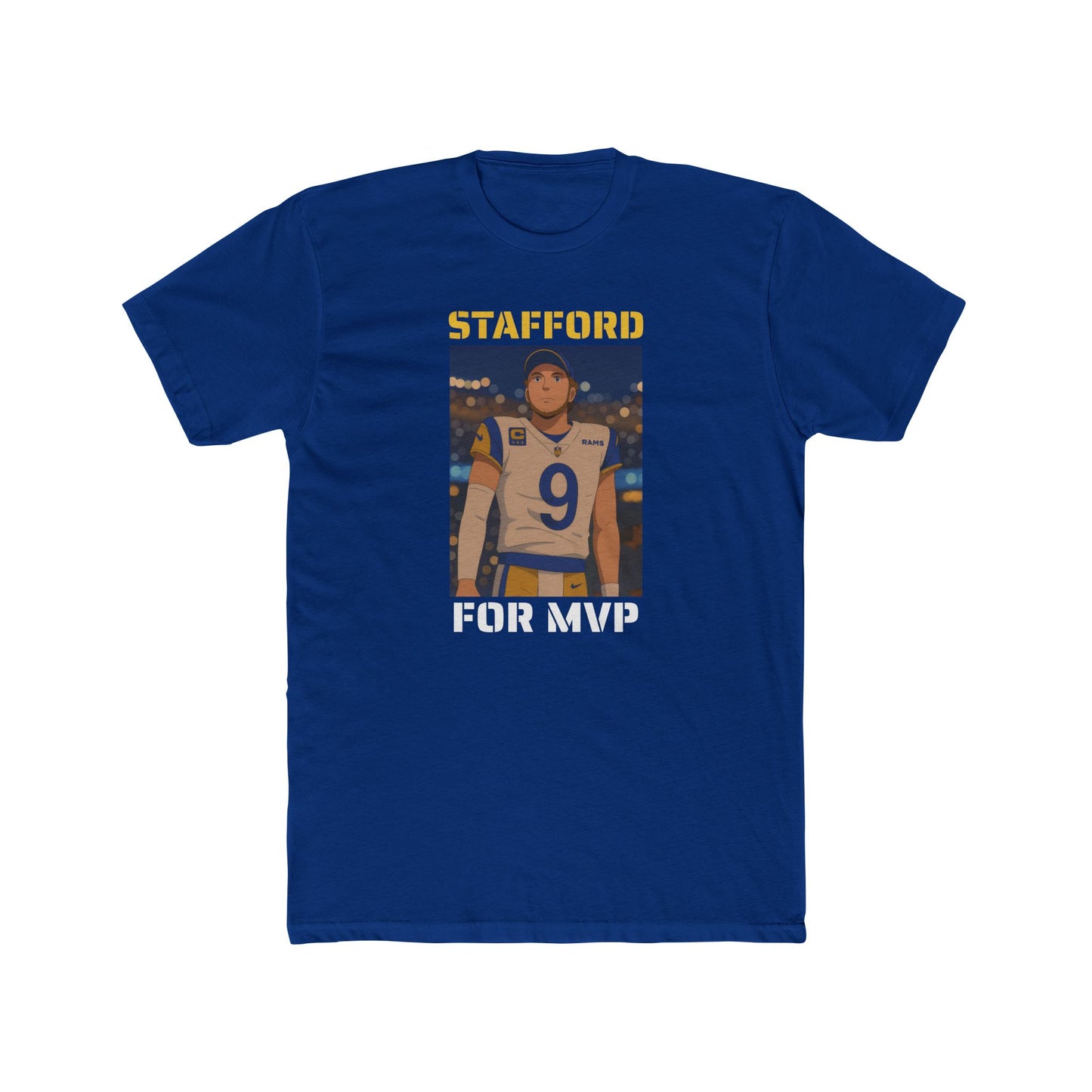 Anime Football 'Stafford For MVP' Cotton Crew Tee