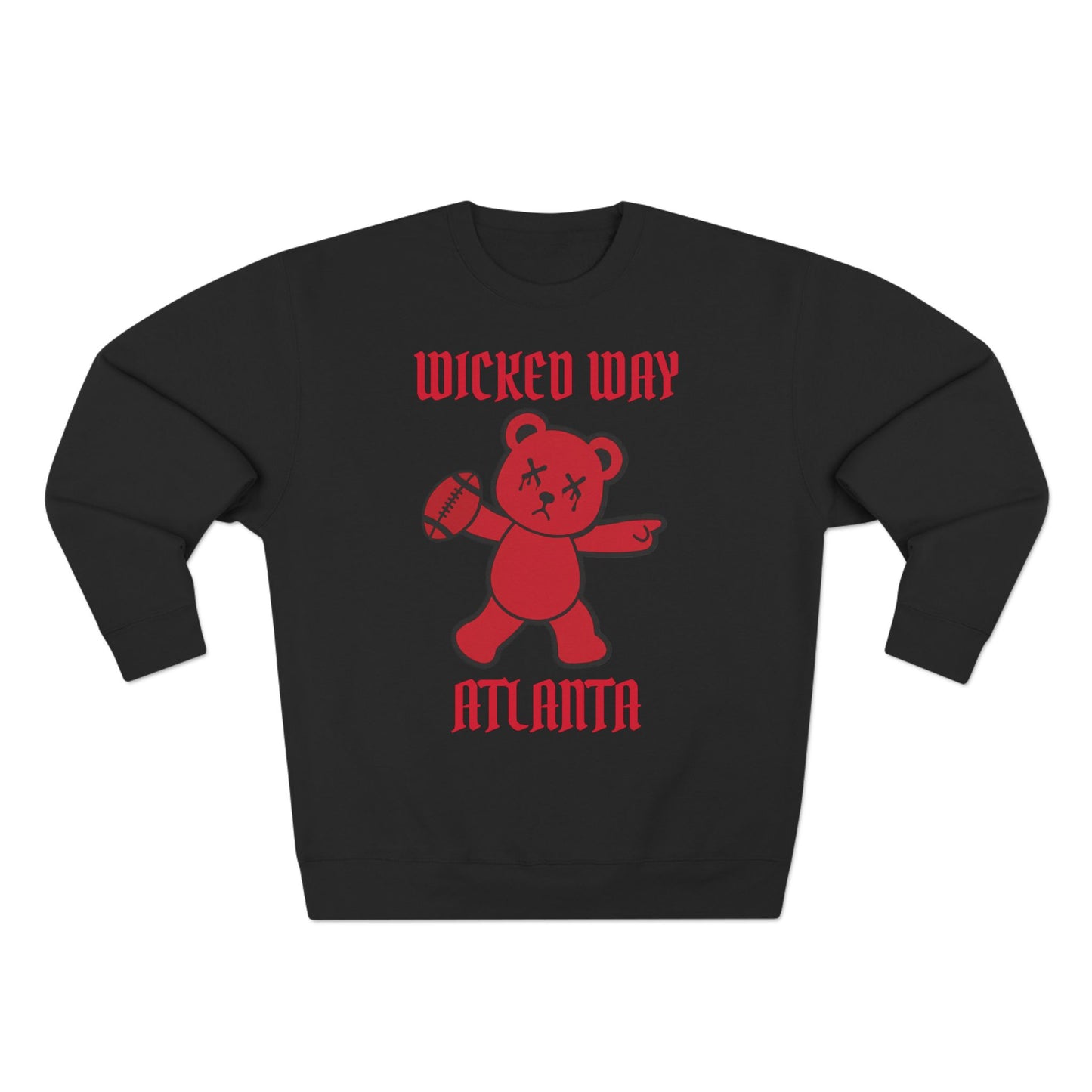 "Wicked Way" Deady Bear Football Atlanta Crewneck Sweatshirt