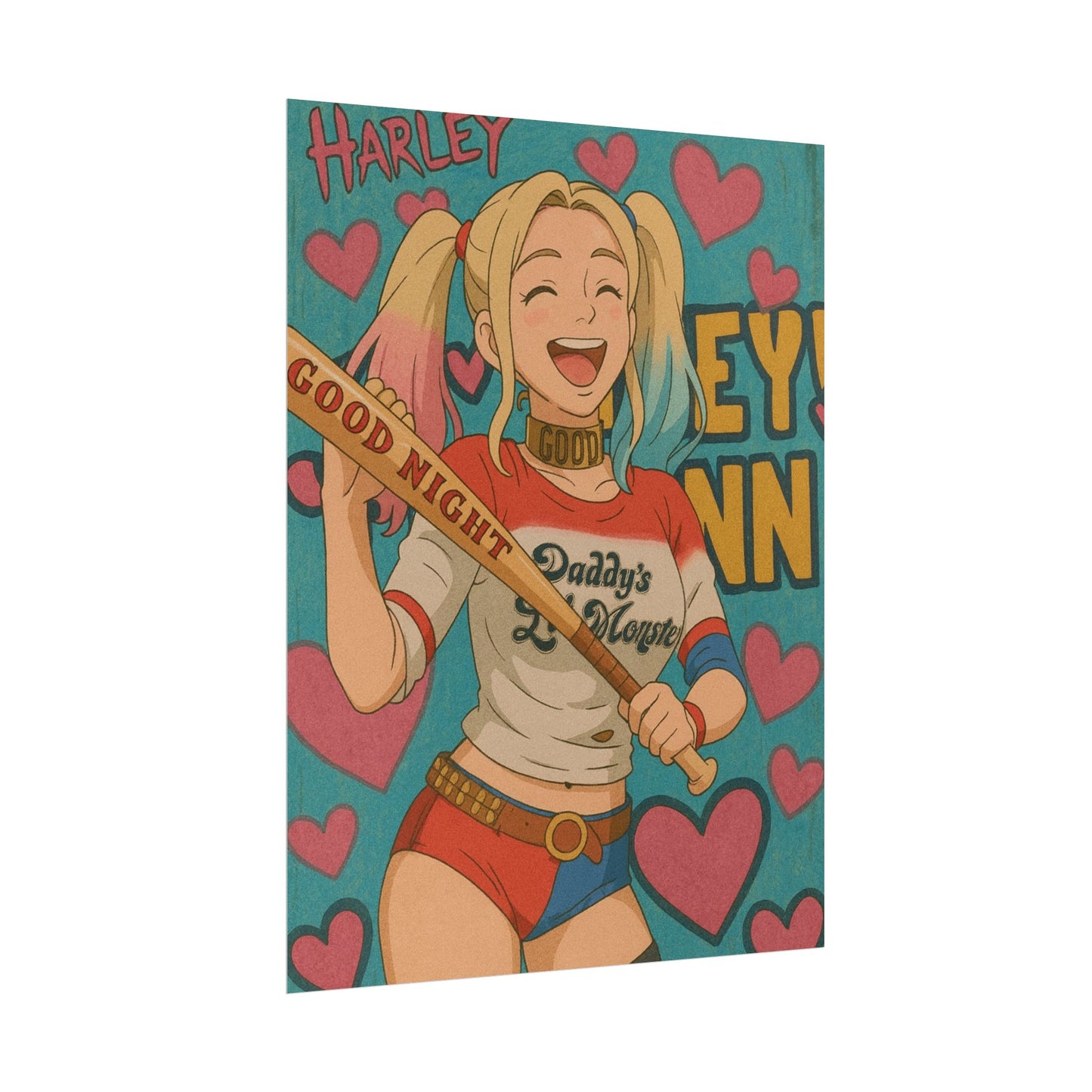 Loco Fits Anime Girls 'Happy Harley' Poster