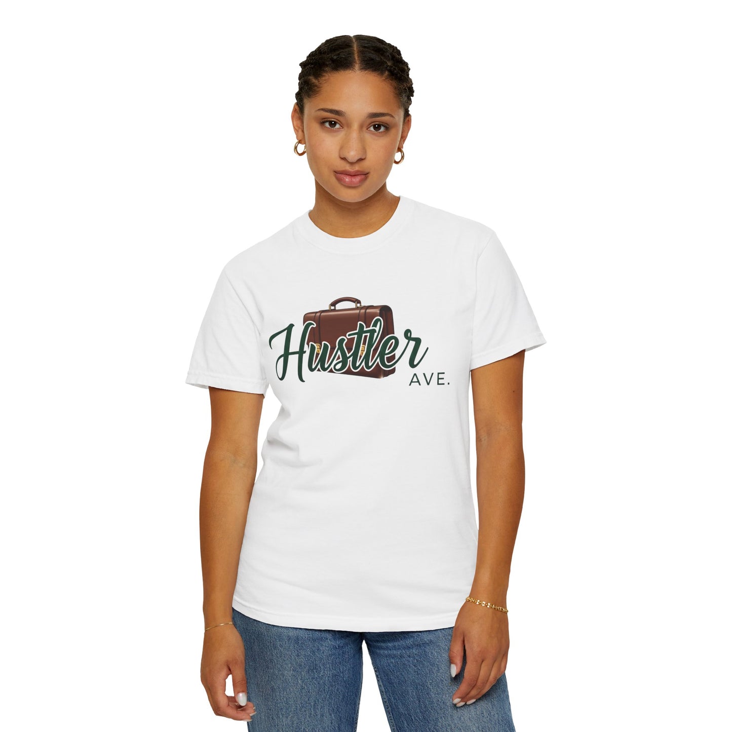 "Hustler Ave" All Business Leather Briefcase T-Shirt