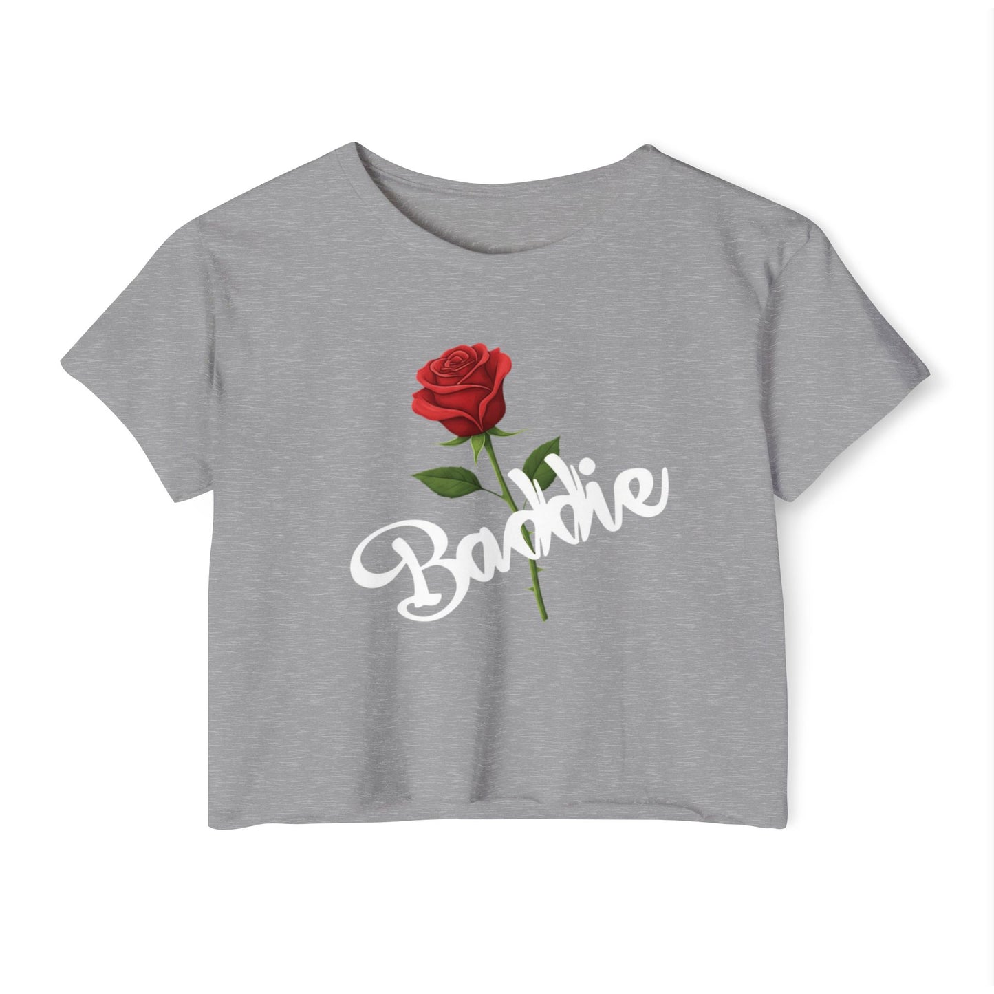 "Baddie Street" Labeled Baddie Rose Women's Crop Top