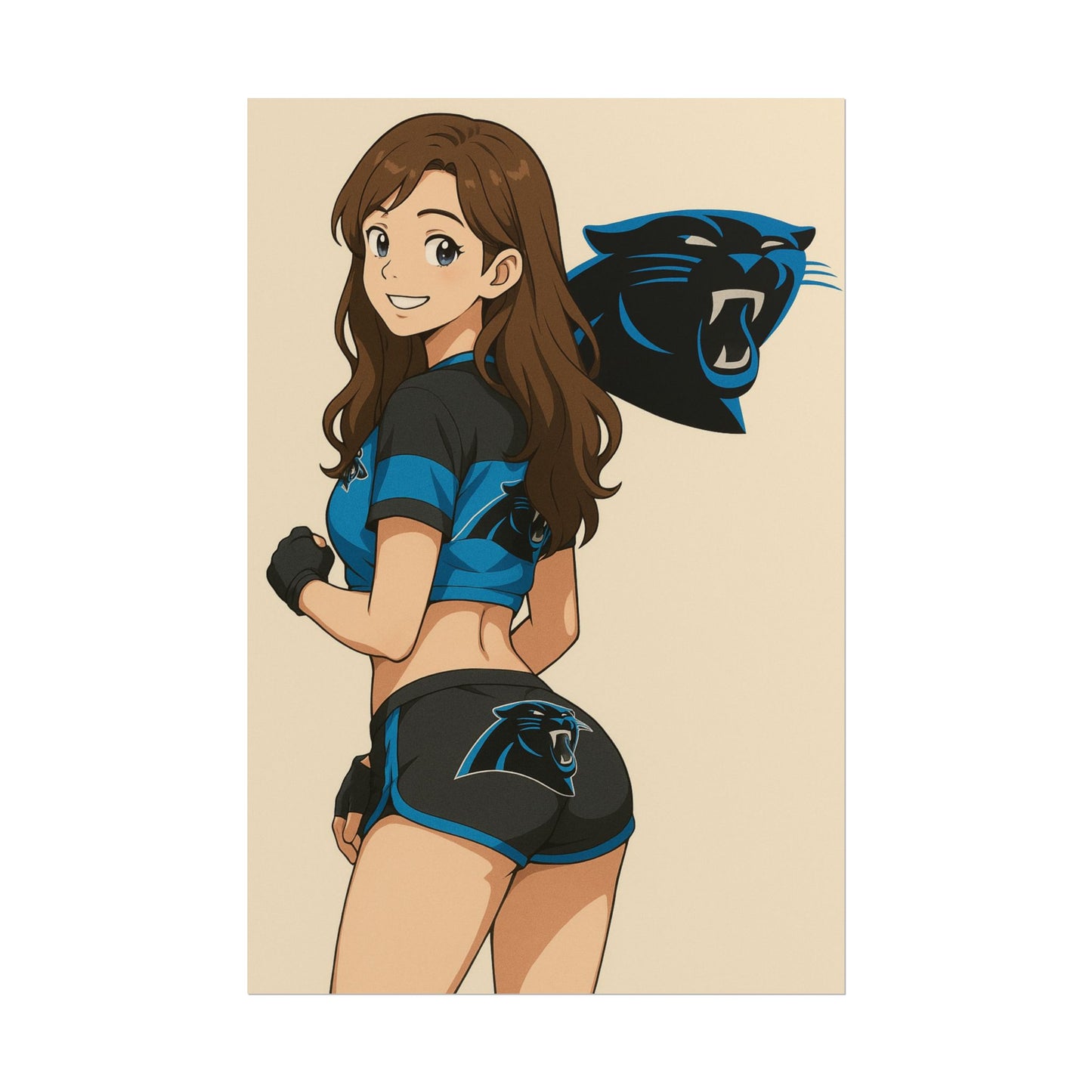 Loco Fits Anime Girls 'Panthers Cheerleader 1' Poster
