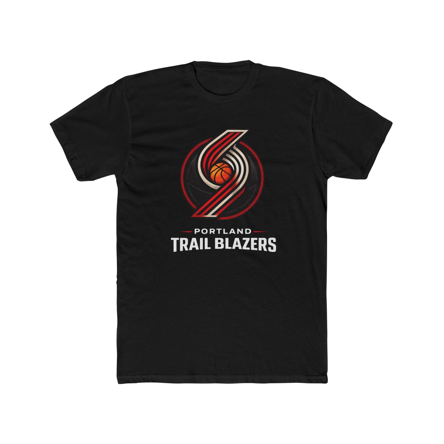 Loco Fits New "NBA Portland Trailblazers Basketball Concept Logo" Cotton Crew Tee