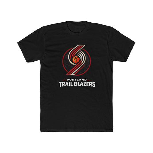 Loco Fits New "NBA Portland Trailblazers Basketball Concept Logo" Cotton Crew Tee