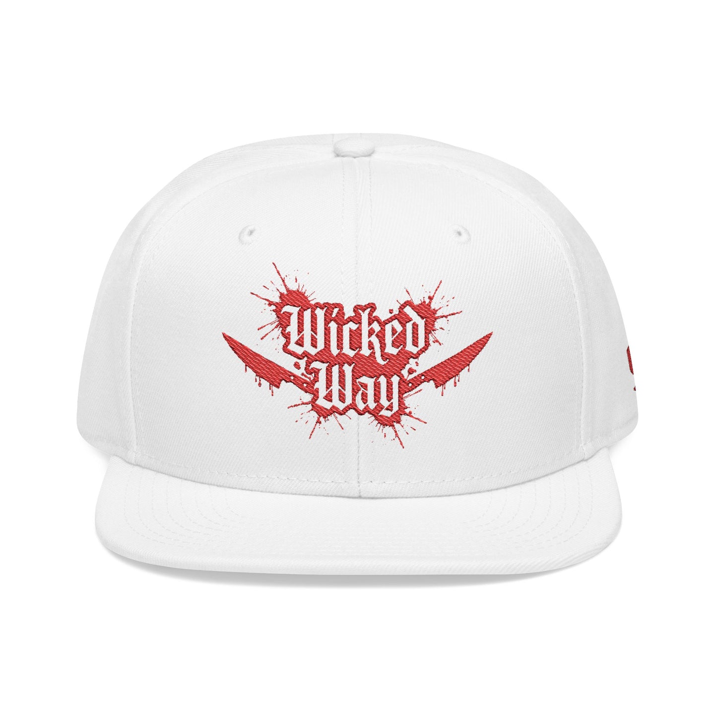 White & Red "Wicked Way" #97 Double Kitchen Knives Alt. Snapback