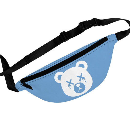 Light Blue w/ White Logo "Wicked Way" Dead Bear Head Fanny Pack