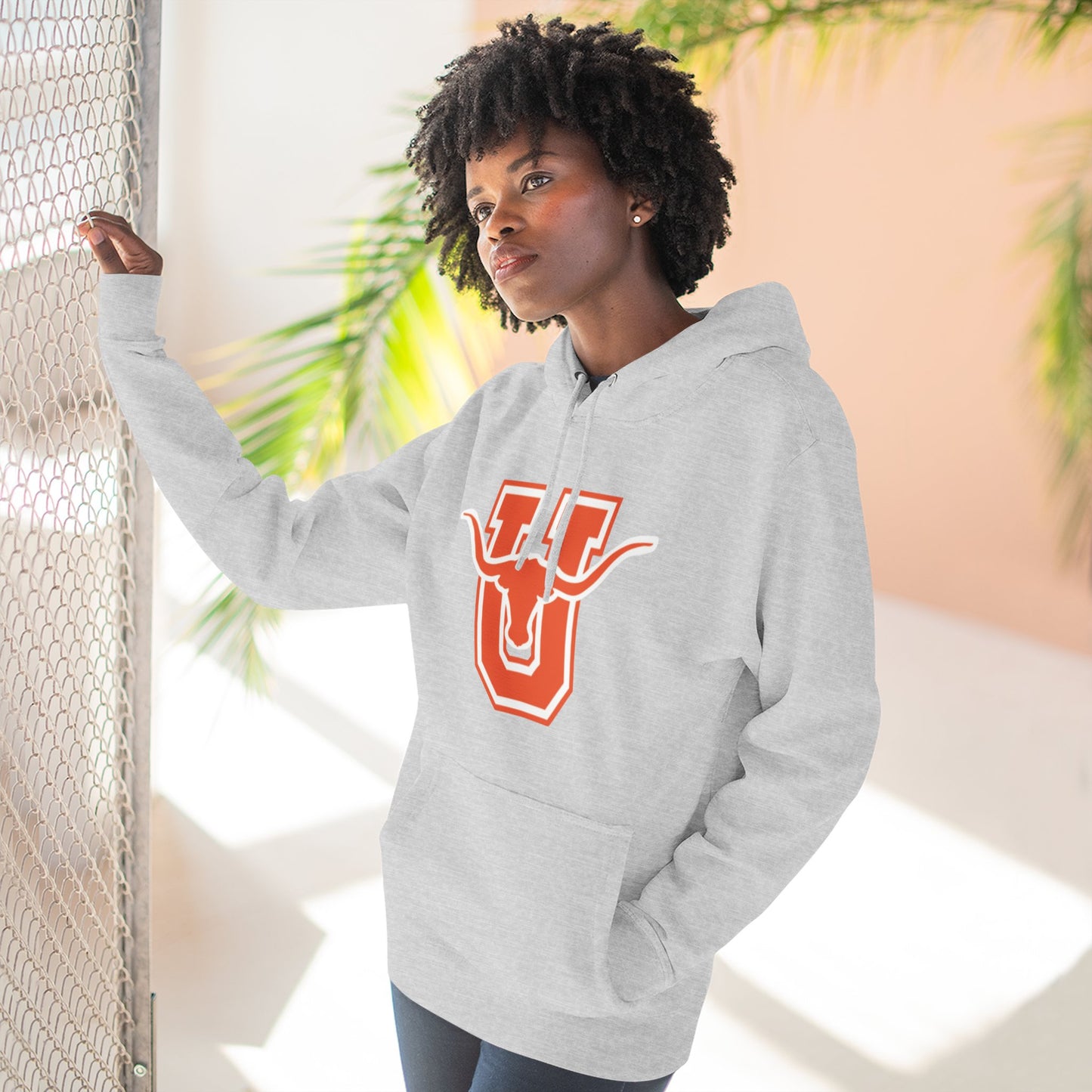 'Texas U Longhorns' Three-Panel Fleece Hoodie