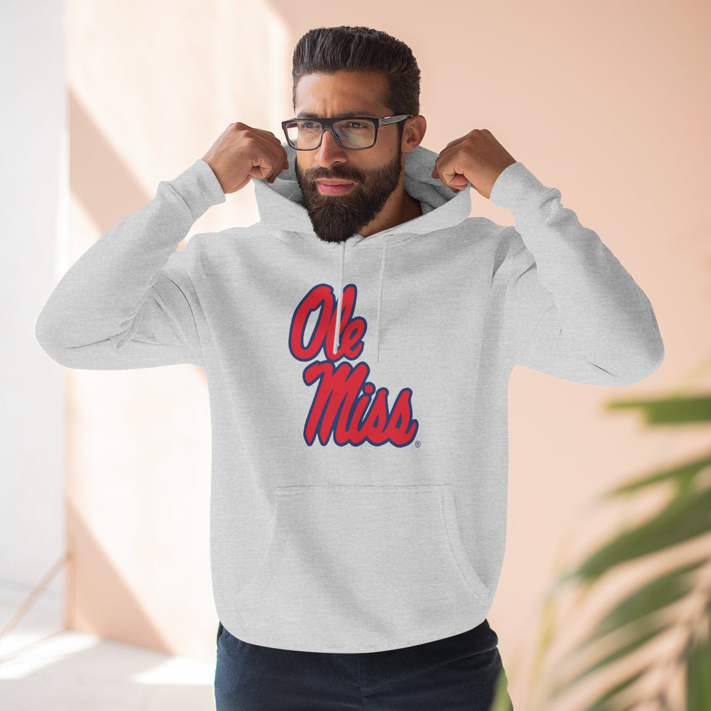 'Ole Miss Script' Three-Panel Fleece Hoodie