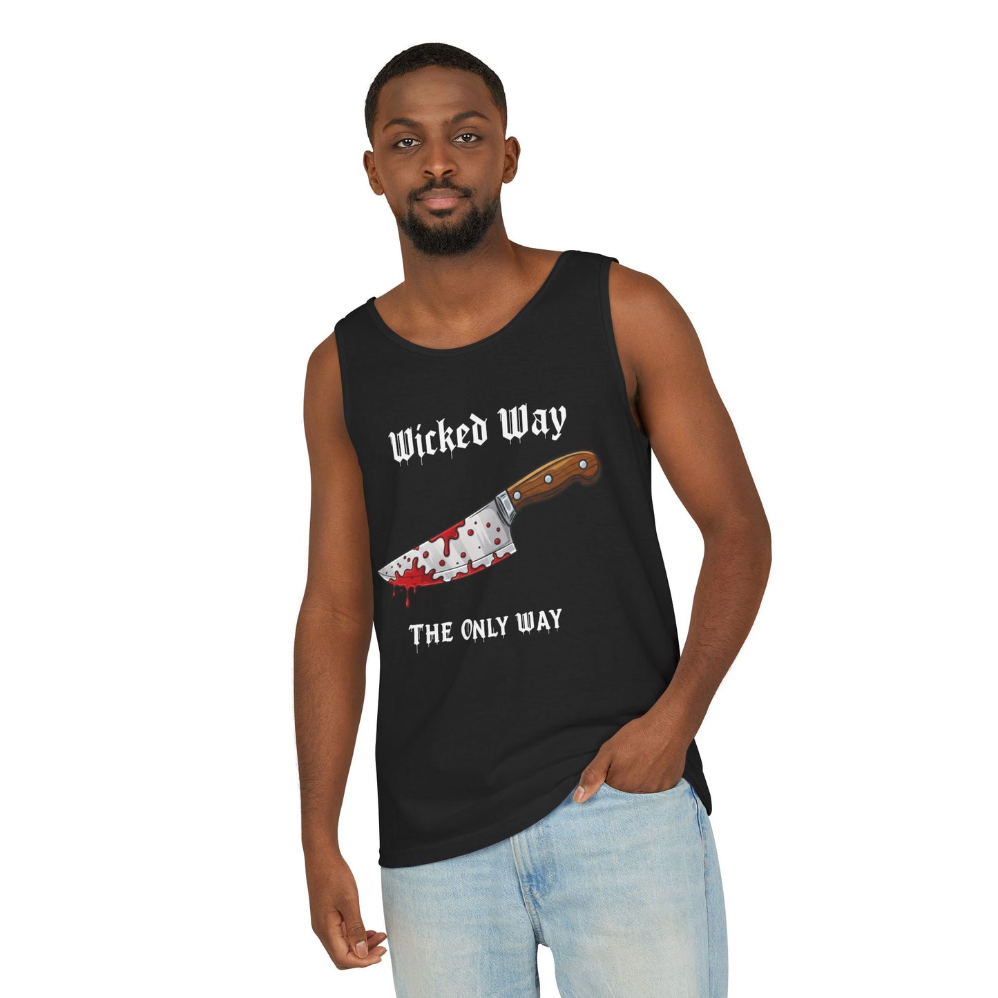 "Wicked Way" The Only Way Kitchen Knife Graphic Tank Top