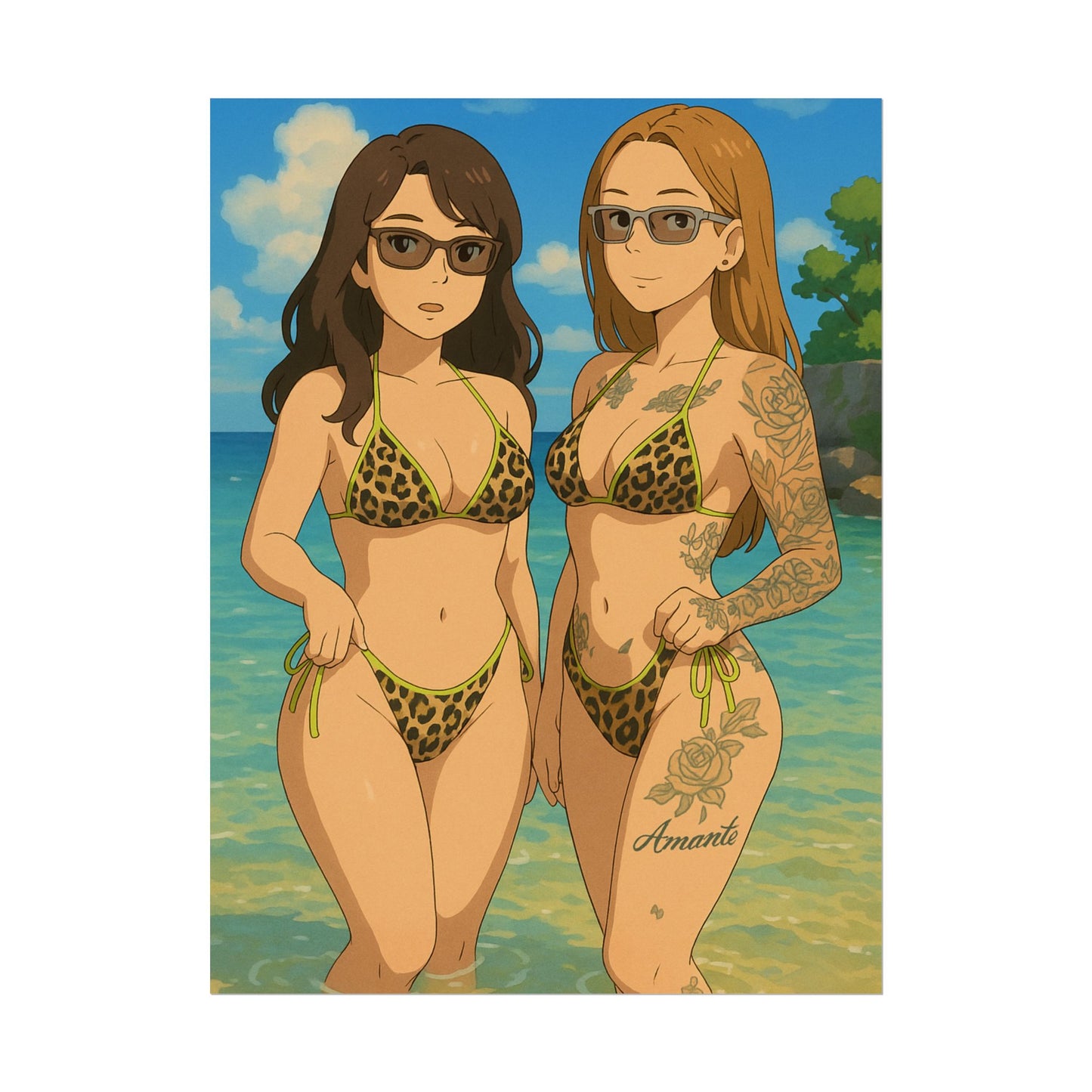 Loco Fits Anime Girls 'Beach Babes' Poster