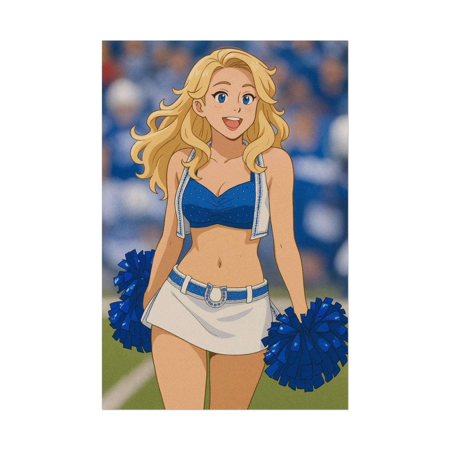 Loco Fits Anime Girls 'Colts Cheerleader On-Field 1' Poster