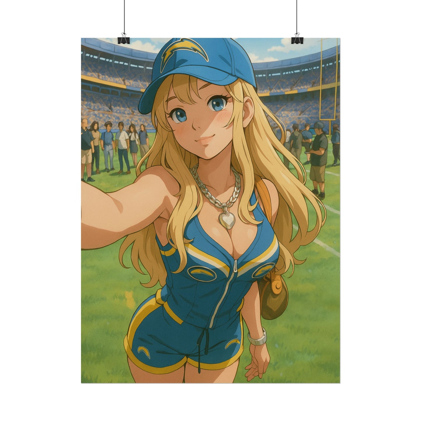 Loco Fits Anime Girls 'Chargers Girl Selfie' Poster