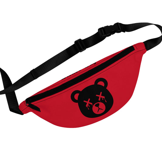 Red "Wicked Way" Dead Bear Head Fanny Pack