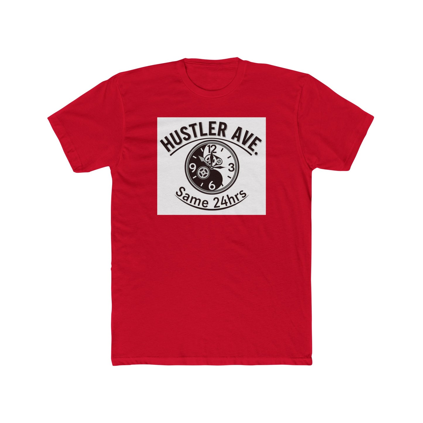 "Hustler Ave" Same 24Hrs Cotton Crew Tee