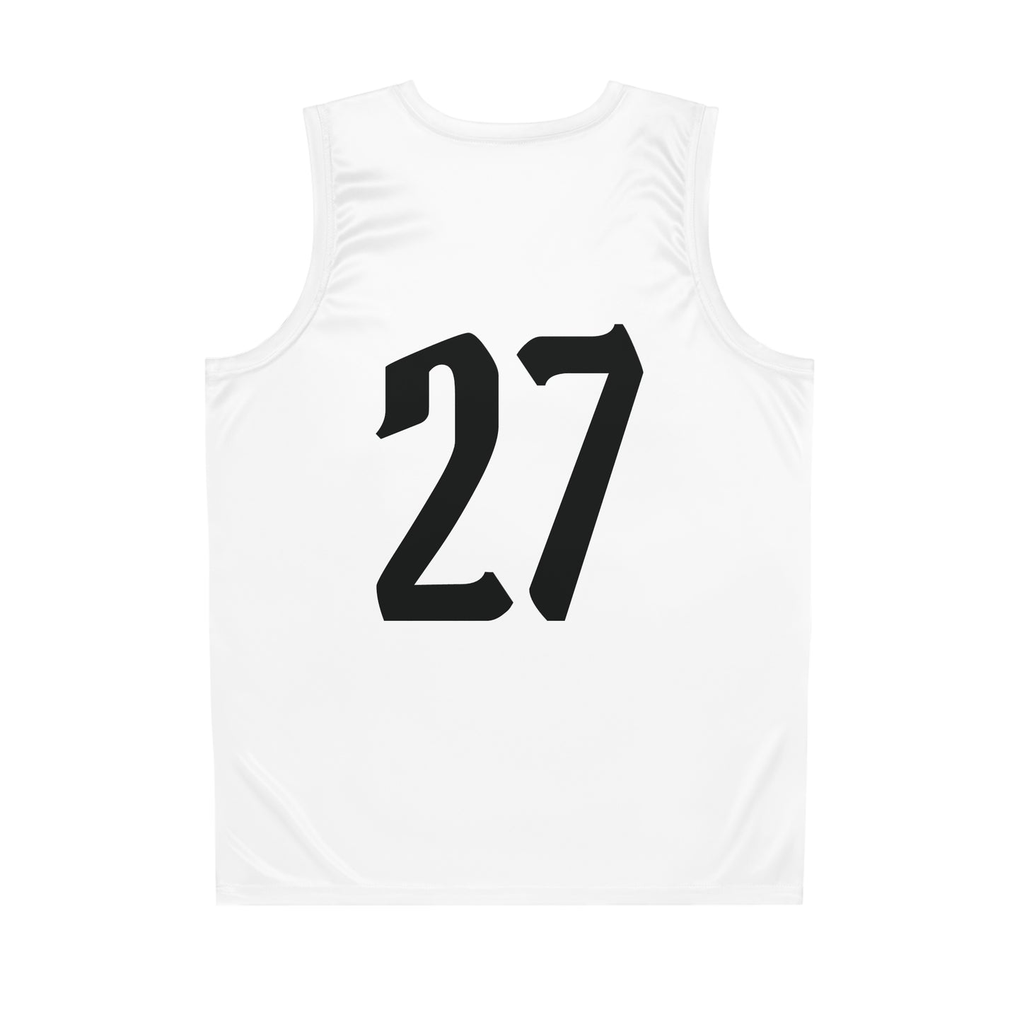 White & Black "Wicked Way" #27 Basketball Jersey