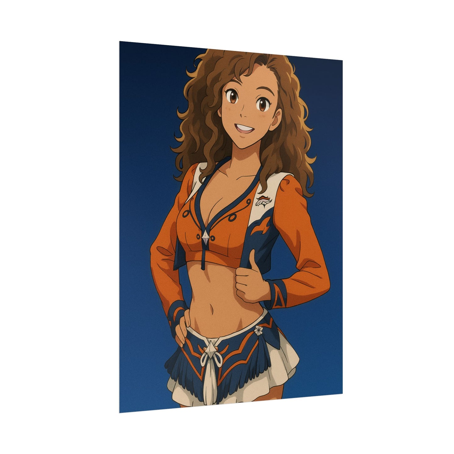 Loco Fits Anime Girls 'Broncos Cheerleader 2' Poster