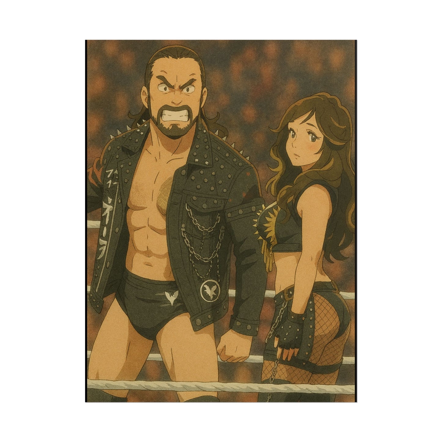 Loco Fits Anime Wrestling 'Kross & Scarlett' Poster