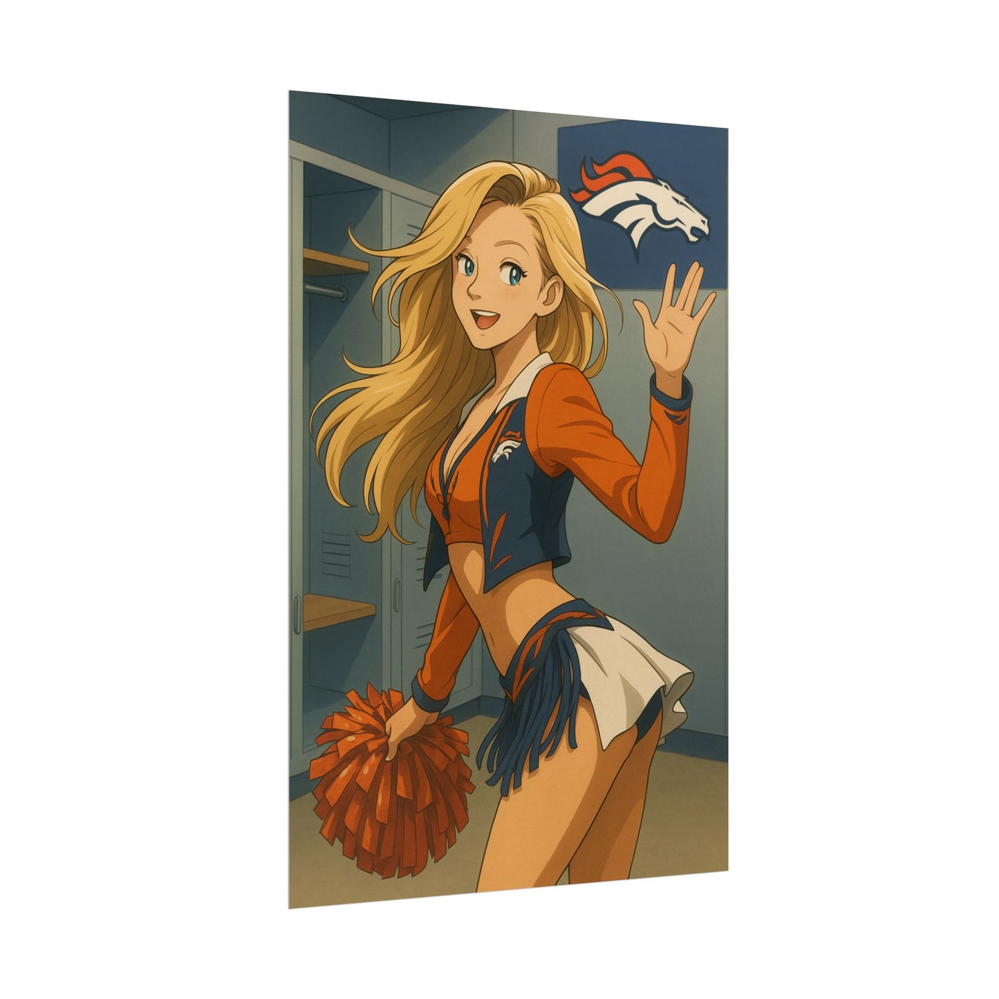 Loco Fits Anime Girls 'Broncos Cheerleader Locker Room 1' Poster