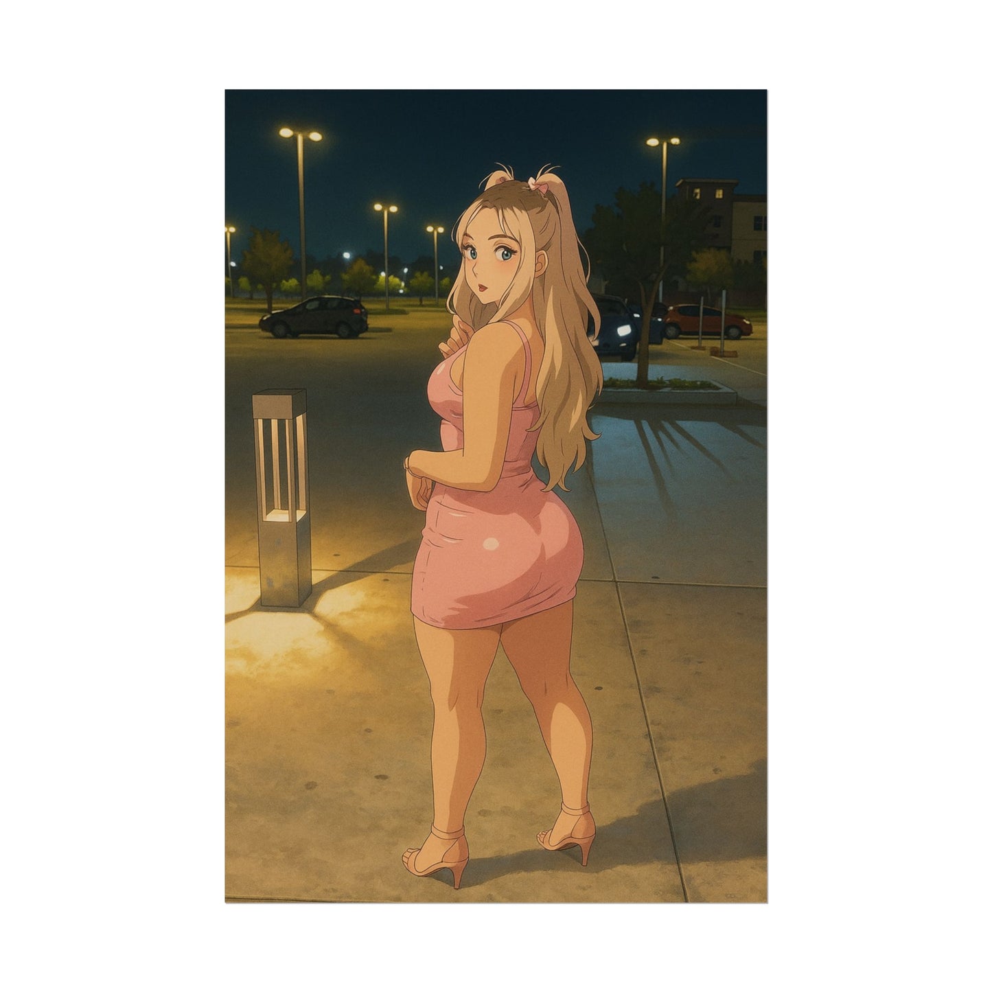 Loco Fits Anime Girls 'Night on the Town' Poster