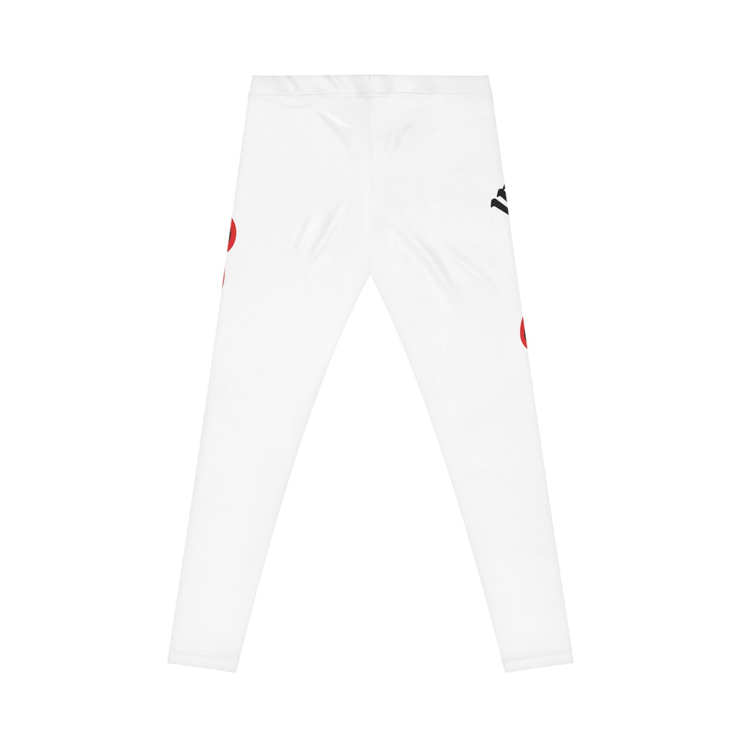 "Wicked Way" Deady Bear White, Red & Black Women's Casual Leggings