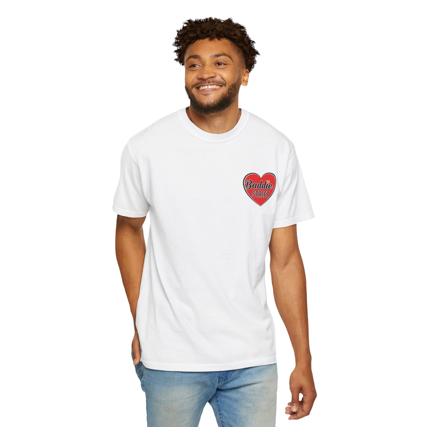 "Baddie Street" Red Heart Pocket Logo T-Shirt
