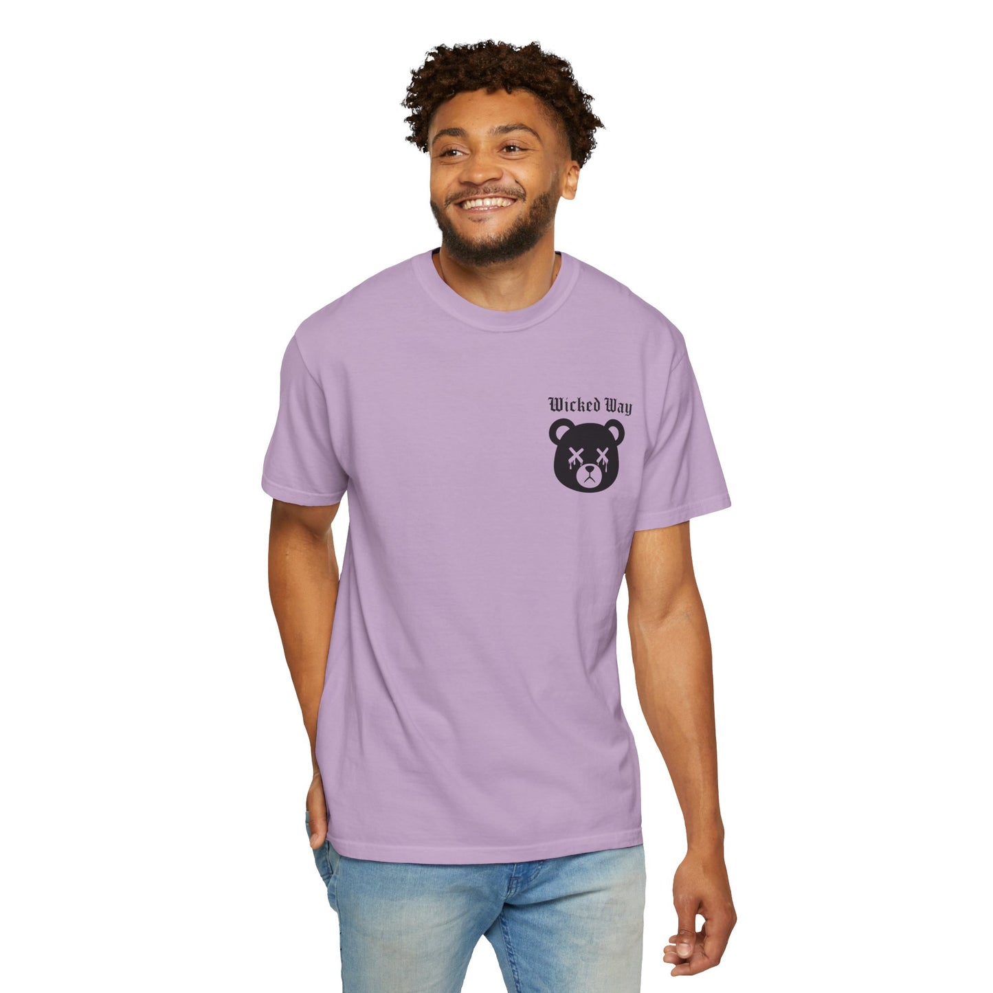 "Wicked Way" Dead Bear Head Pocket Logo Graphic T-Shirt (Multi Color Options)