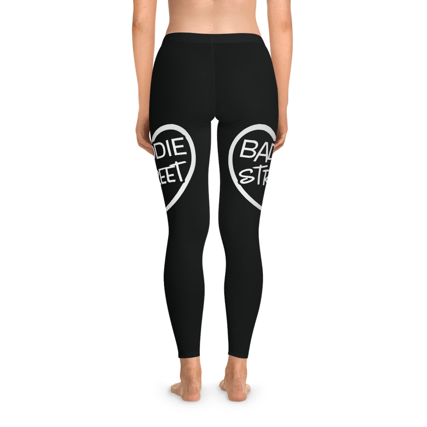 "Baddie Street" Full Heart V1 Stretchy Leggings Active Fitness Wear