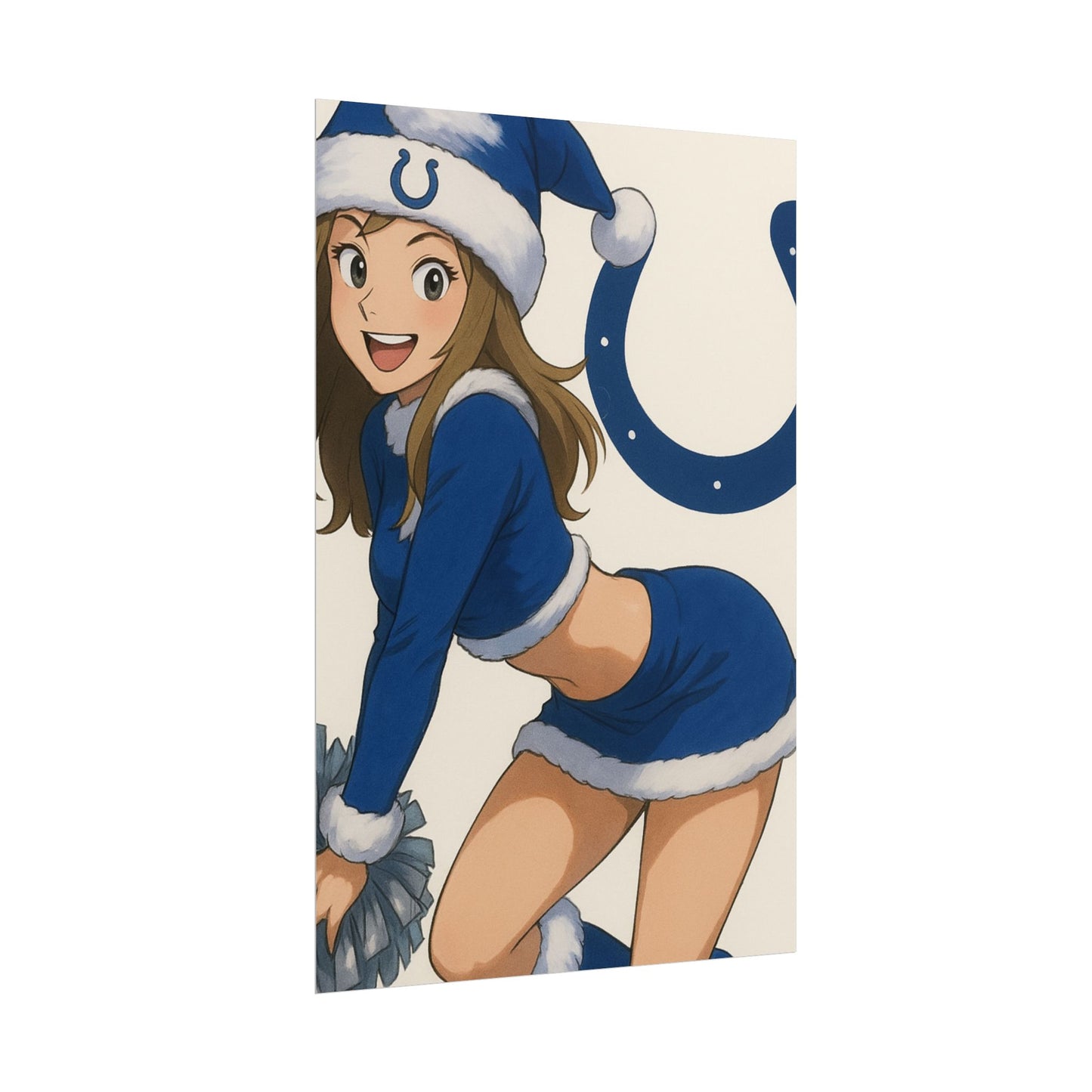 Loco Fits Anime Girls 'Colts Cheerleader Christmas' Poster