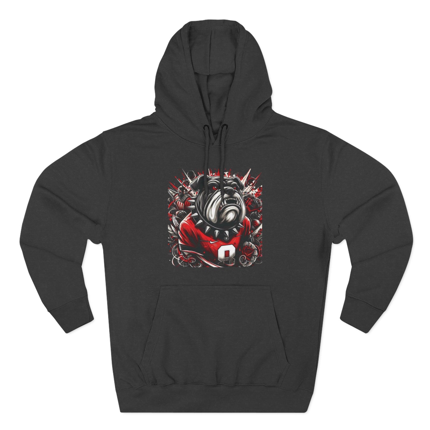 'Georgia Bulldog Cool Portrait' Three-Panel Fleece Hoodie