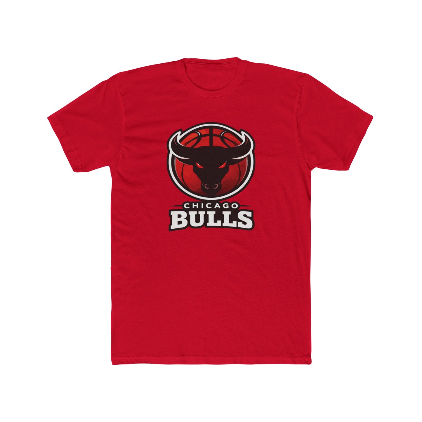 Loco Fits New "NBA Chicago Bulls Basketball Concept Logo" Cotton Crew Tee