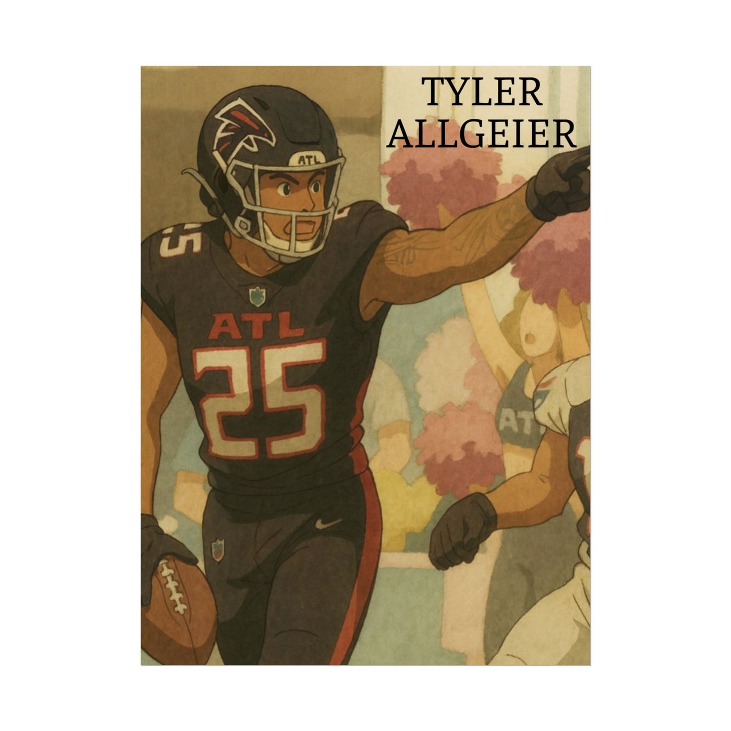 Loco Fits Anime Football 'Tyler Allgeier' Poster