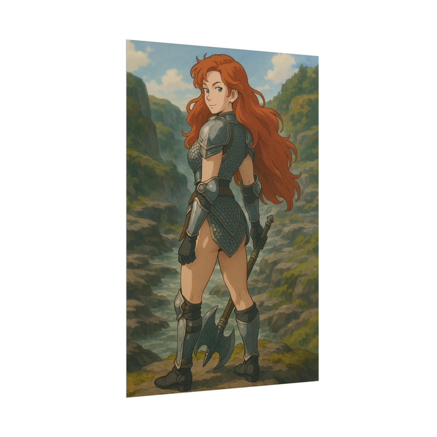 Loco Fits Anime Girls 'Firey Warrior' Poster