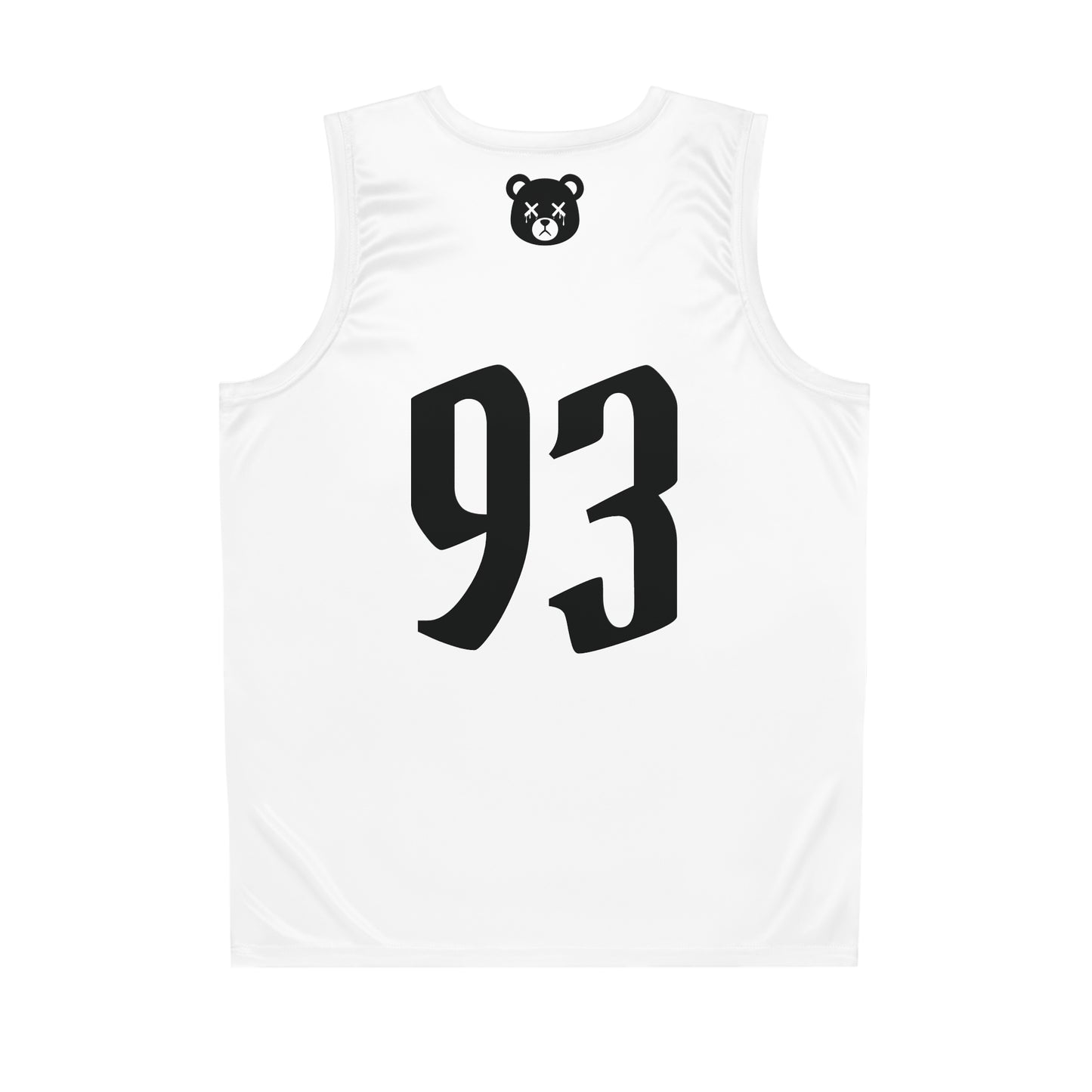 White "Wicked Way" #93 Dead Bear Head Alt. Basketball Jersey