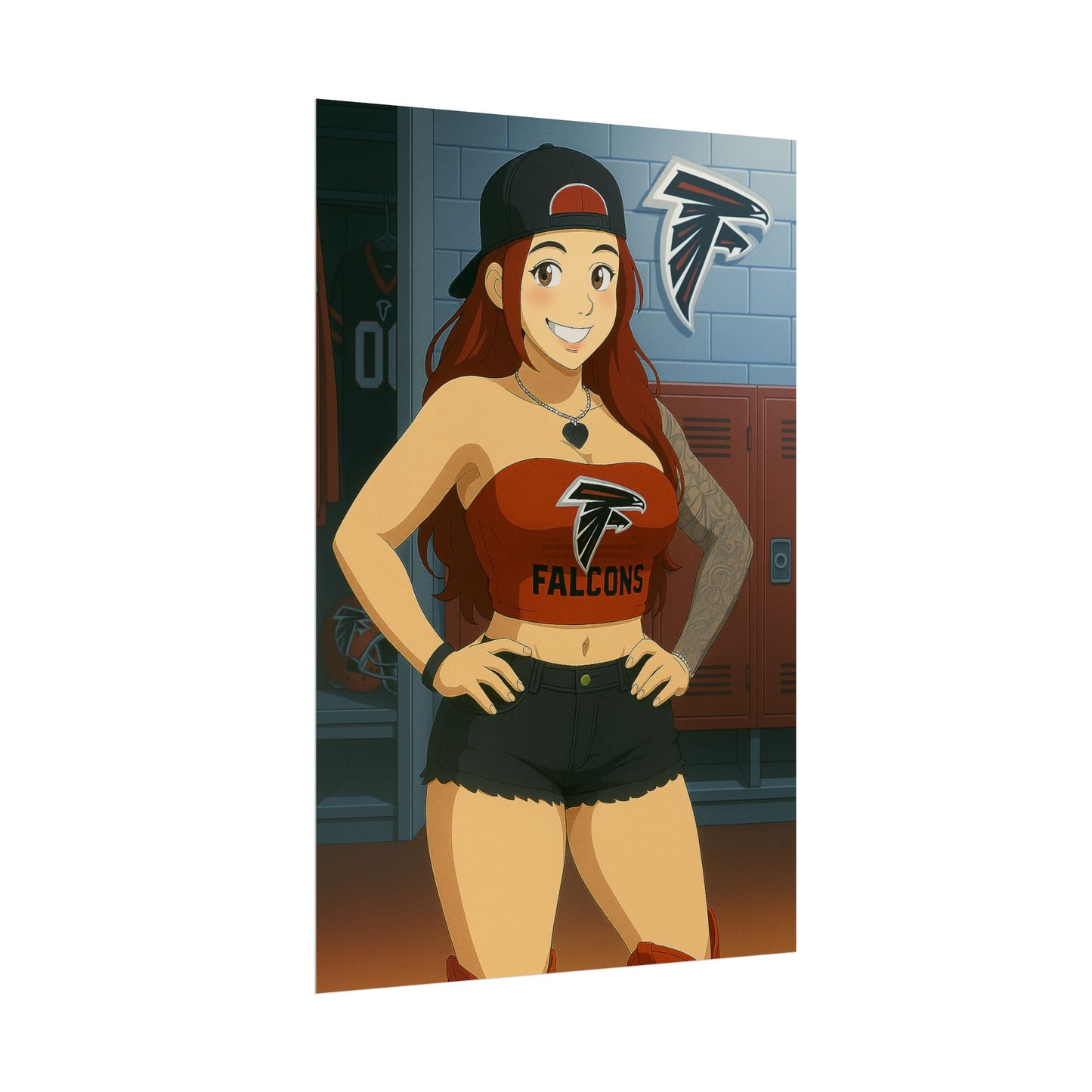 Loco Fits Anime Girls 'Falcons Girl Locker Room 2' Poster