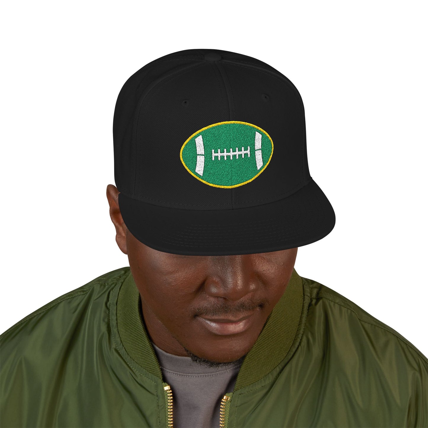 Legends "Wicked Way" Football White, Green, & Yellow Logo Snapback