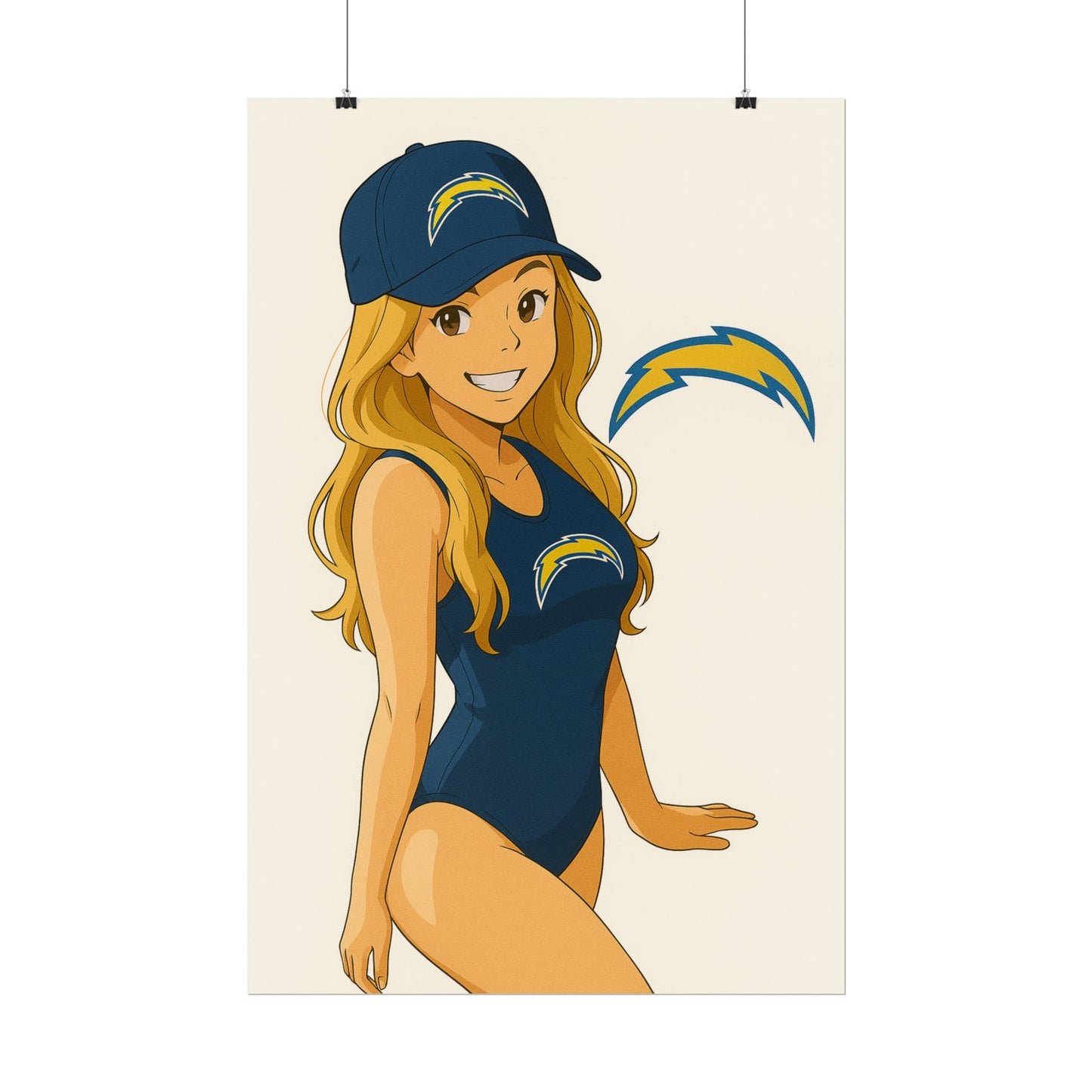Loco Fits Anime Girls 'Chargers Girl Swimsuit' Poster