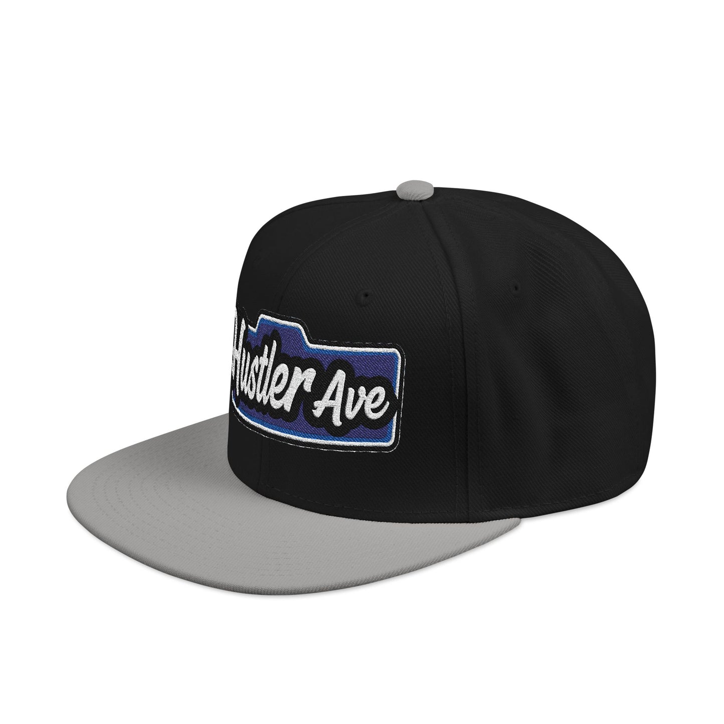 "Hustler Ave" Blue Logo Snapback Hat