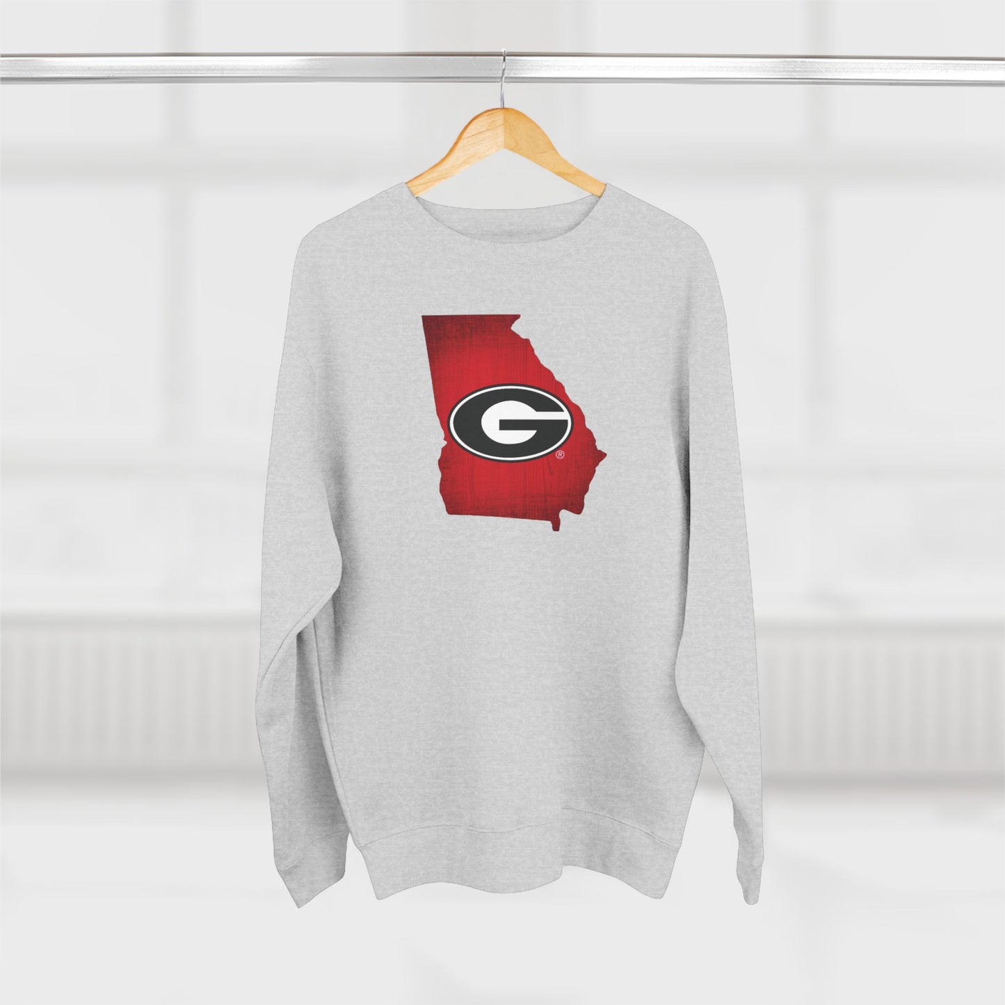 'Georgia Bulldogs State of Georgia' Cotton Crewneck Sweatshirt