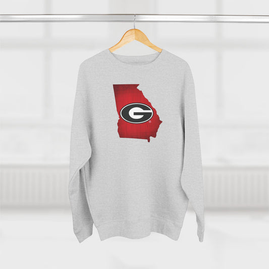 'Georgia Bulldogs State of Georgia' Cotton Crewneck Sweatshirt